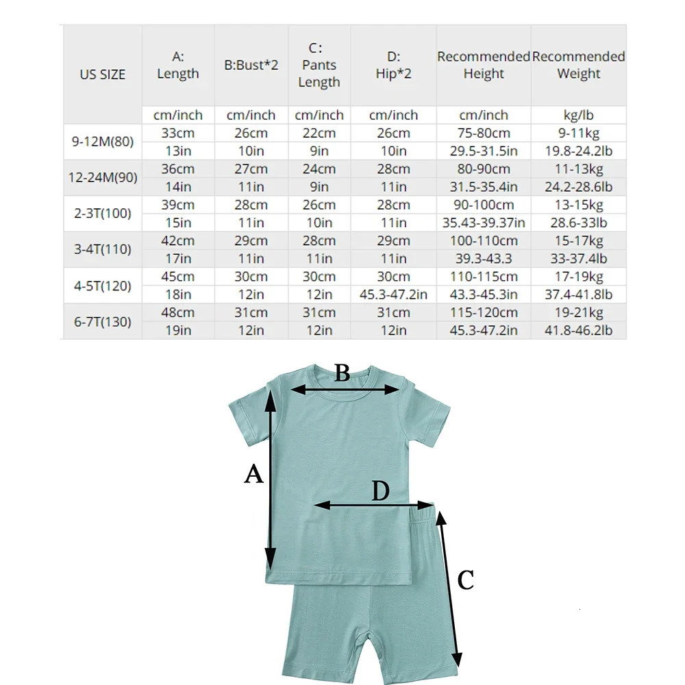 Bamboo Fiber Toddler Kids Pajamas Clothes Solid Hight Elasticity Breathable Sleepwear Set For 9M-7T Boy Girl Lounge wear 250227