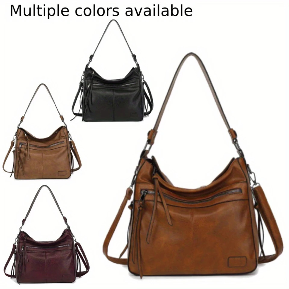 Ship from US Hobo Purses Handbags for Woman Crossbody Large Handbag Ladies Shoulder Vegan Fashion Leather Tote Bag 250227FBB