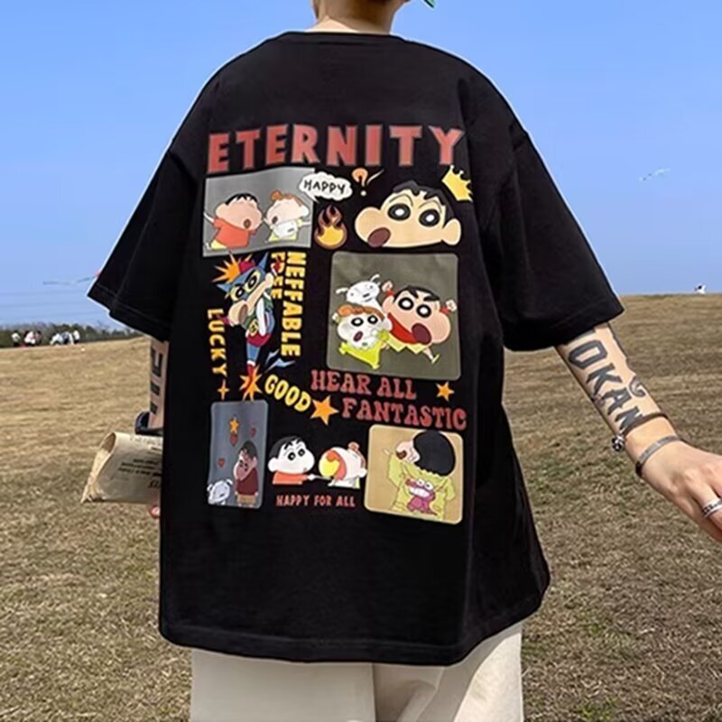 Designer Summer Men's Short Sleeve T-shirt Loose Printed Off Shoulder Half Sleeve Basic Shirt Top T-shirt 2025 New Edition