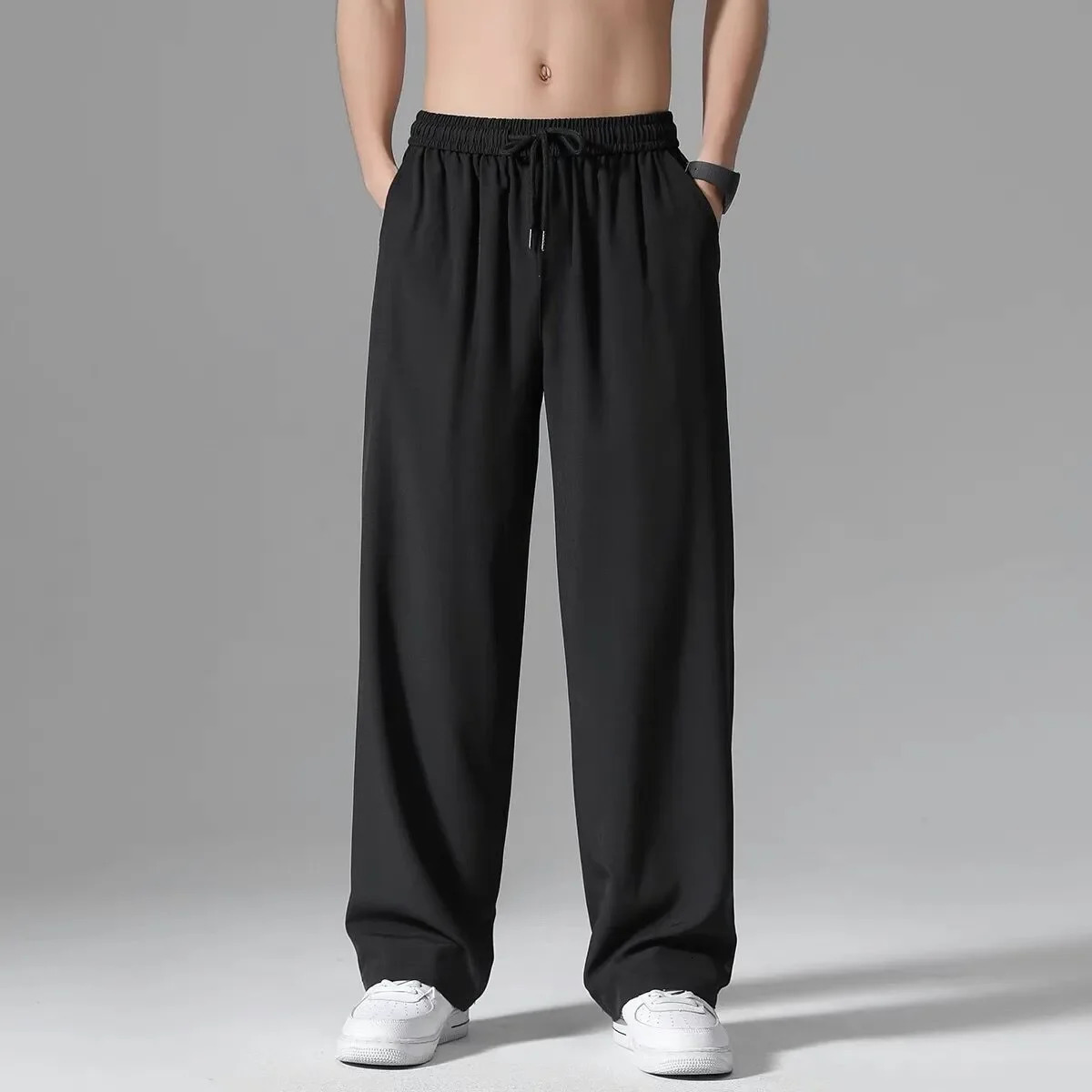 Mens Spring Summer Straight Leg Wide Leg Pants Casual Pants Sports Loose Men Clothing Joggers Men 250227