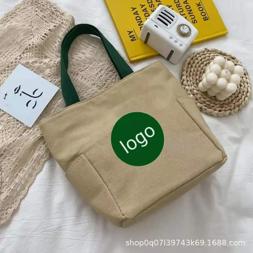 Ship from US Korean canvas handbag lunch box fashionable bento mom bag special purpose womens 250227FBB