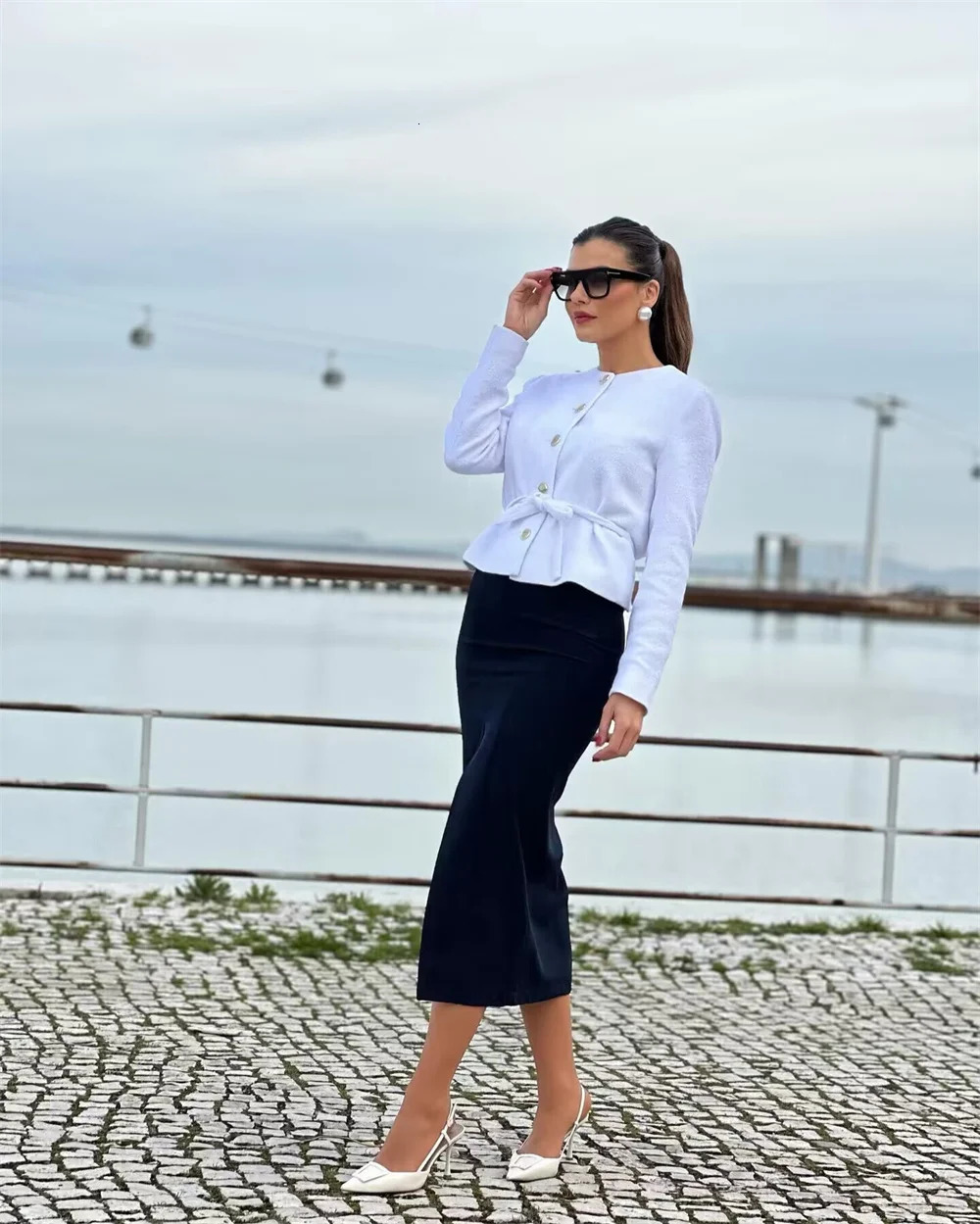 Ladies Vintage Solid Single Breasted Cropped Bomber Jacket Womens Coat ONeck Long Sleeves Female Chic Lady Outfits Tops 250227