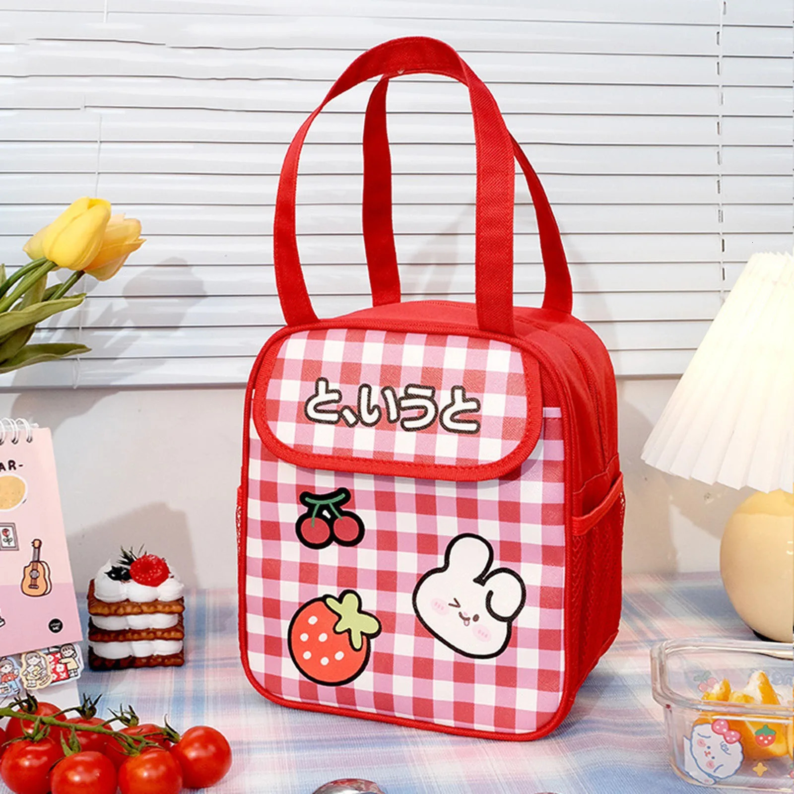 Ship from US Lunch Bag Insulated Cute Box For Girls Reusable Tote Or Cold Portable Bags Womens Teal 250227FBB