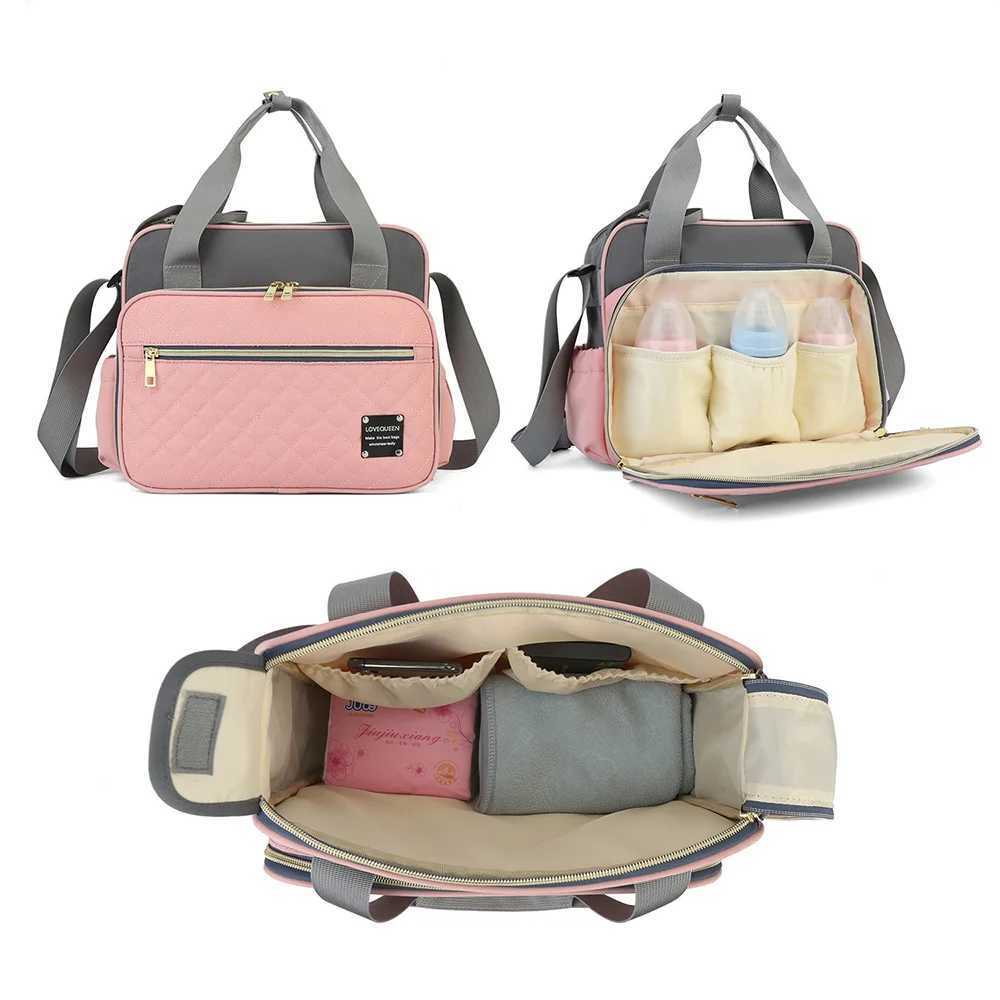 Diaper Bags New Style Waterproof Diaper Bag Large Capacity Messenger Travel Bag Multifunctional Maternity Mother Baby Stroller Nappy Bags Y250227YA1I