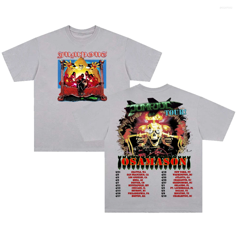 Mens T Shirts OsamaSon Jump Out Tour 2025 T-shirt Crewneck Short Sleeve Cotton Tee Women Men Streetwear Tops