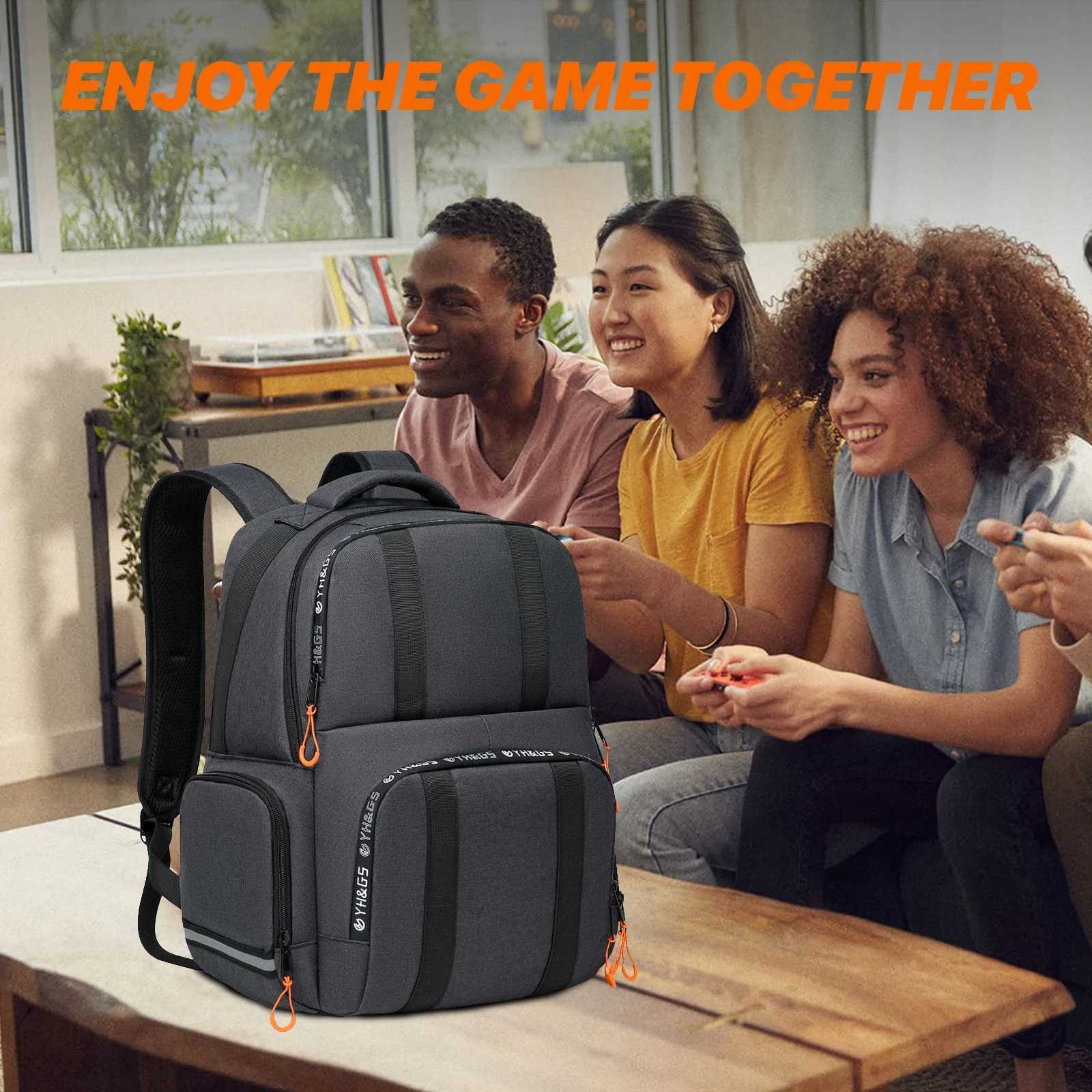 Diaper Bags Backpack Compatible with Xbox Series X/S Console Bag with Separate Storage Room Console Headset Pockets for Gaming Accessories Y2502270FCS