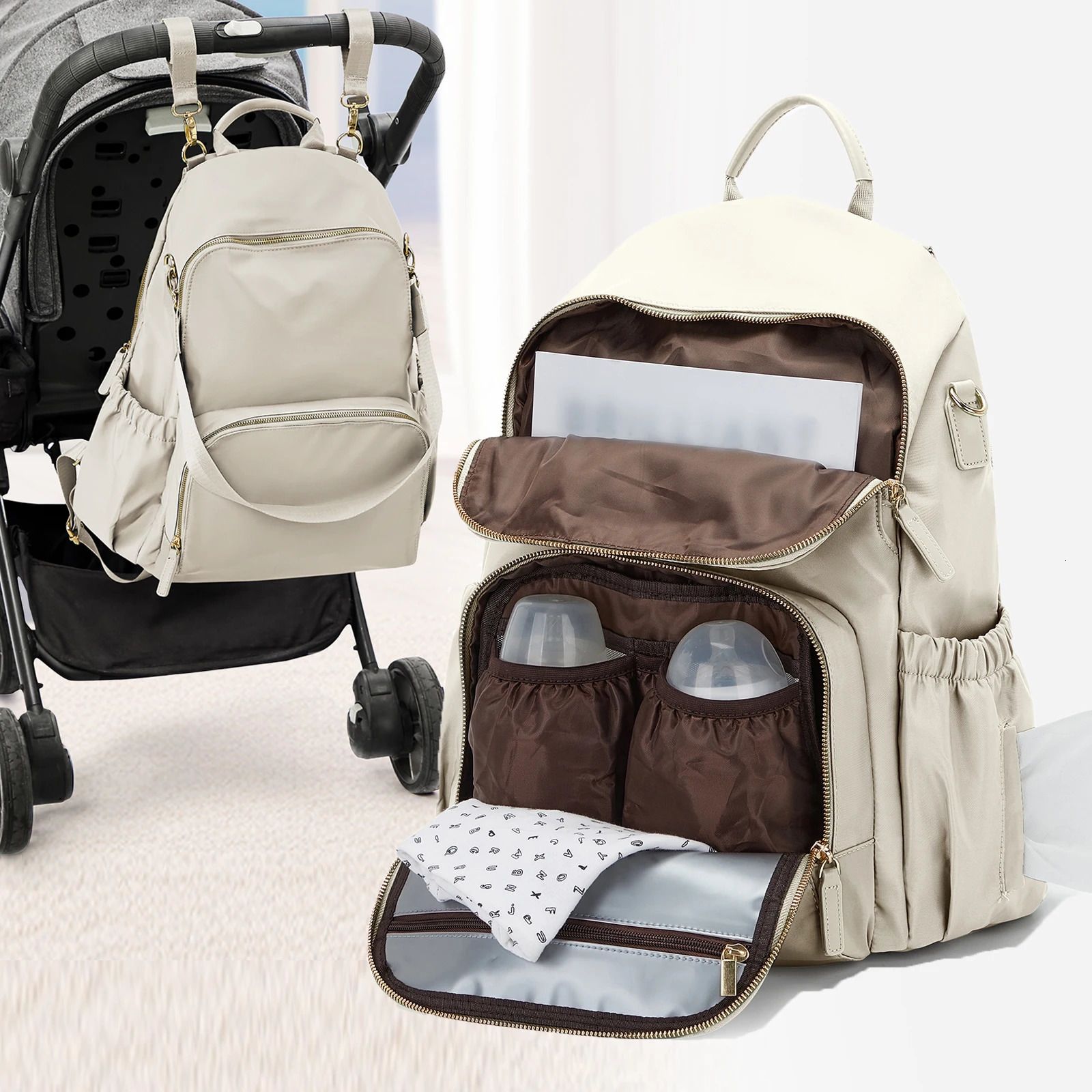 Baby Bag Nappy Bag Backpack Mummy Bag for Baby Waterproof Multifunction Large Travel Diaper Bag Backpack Maternity Handbag 250227