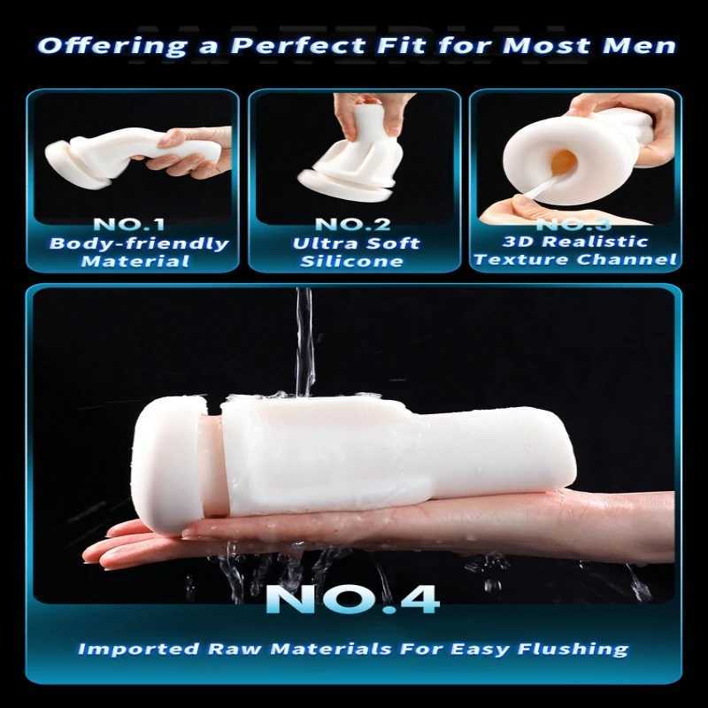 Automatic Telescopic Male Masturbator Handle Control Heated Masturbation Cup with 4 Sucking 4 Thrusting 9 Vibrating Sex ToysXJ250227