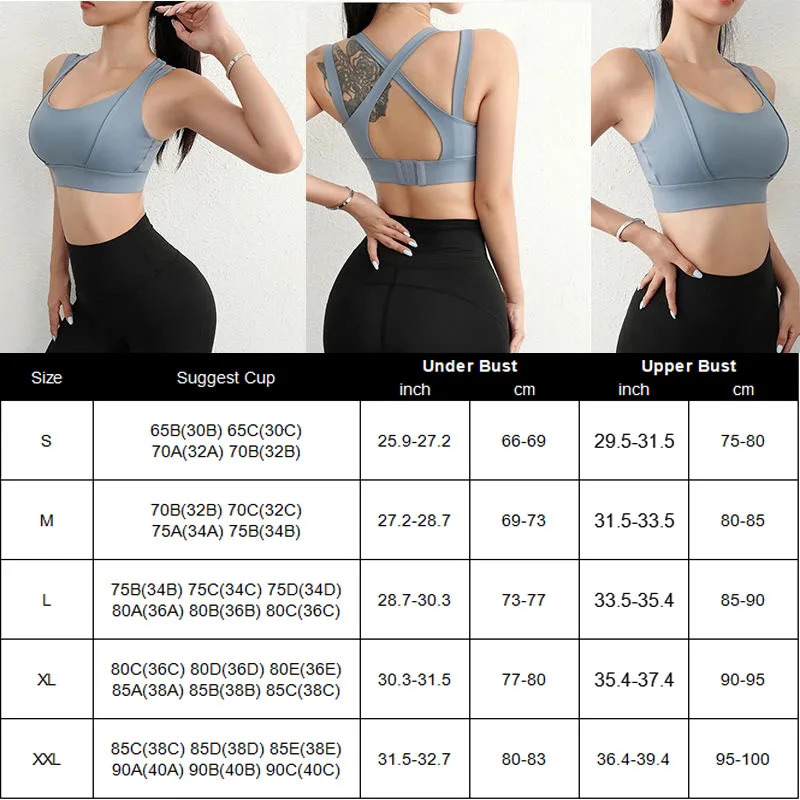 Aiithuug Sports Bras for Yoga Gym Workout Crop Top Fitness Tops Bounce Control Jogging Bras Push Up Running Top Active Wear 250226