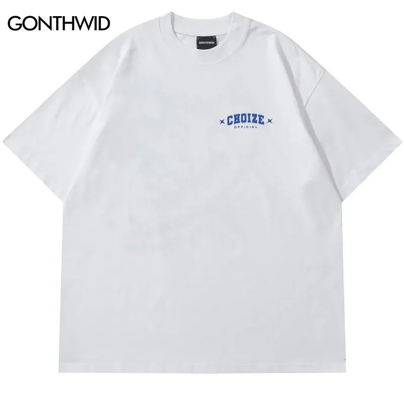 Mens street clothing Tshirt celebrity aesthetic graphic oversized black casual Harajuku hiphop top cotton 250226