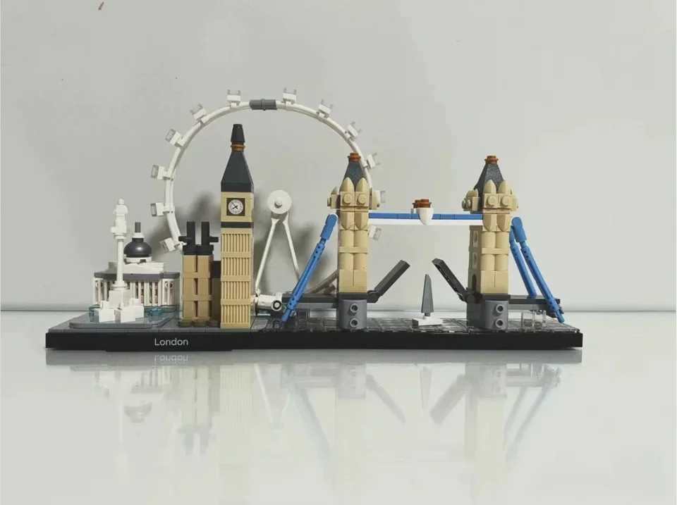 New York London Pairs Dubai Lanmark City Skyline Building Blocks 21052 21044 21028 21034 21032 21027 Construction B Set Y250227