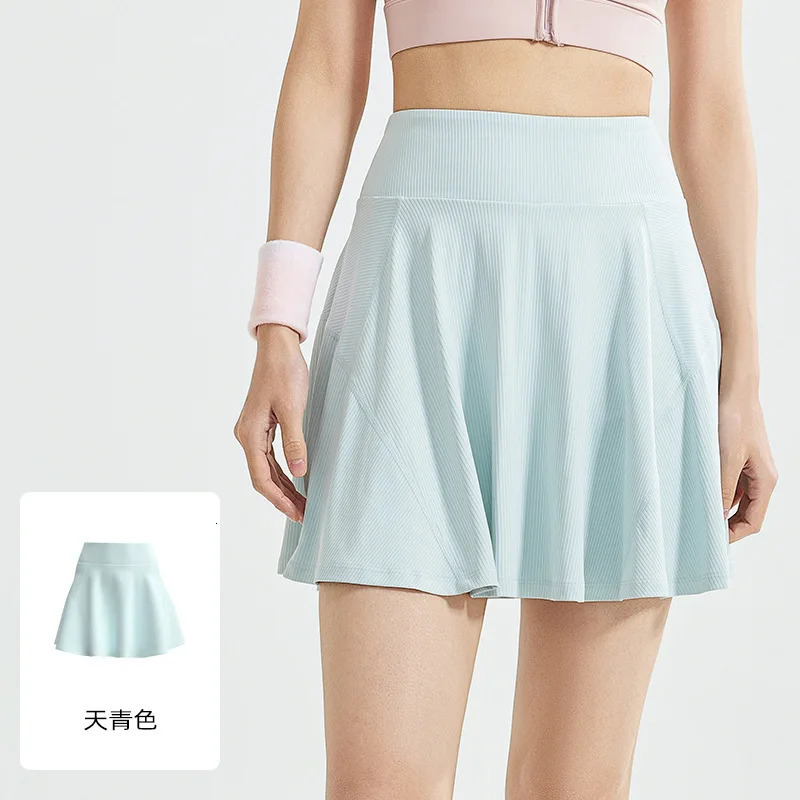 #3442 Summer Skirts Womens Thin High Stretch High Waisted Skirt Female Sexy Pleated A Line Skirt Solid Color 250224