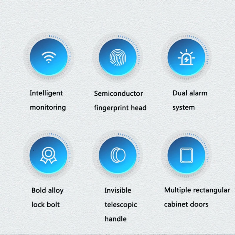 Electronic Safe Deposit Box Digital Password Fingerprint Safe Box Unlock For Store Money Jewelry Documents