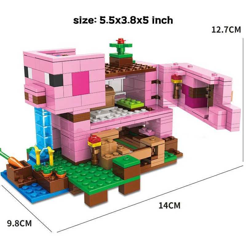 Cartoon Diy Pig House Building Block Educational Toy For Kids Gift Y250227