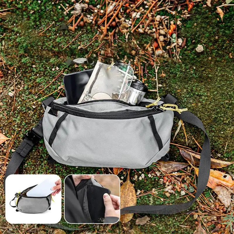Ship from US Portable outdoor waist bag with adjustable hiking shoulder strap mountain running bicycle backpack used for camping and trips 250227FBB