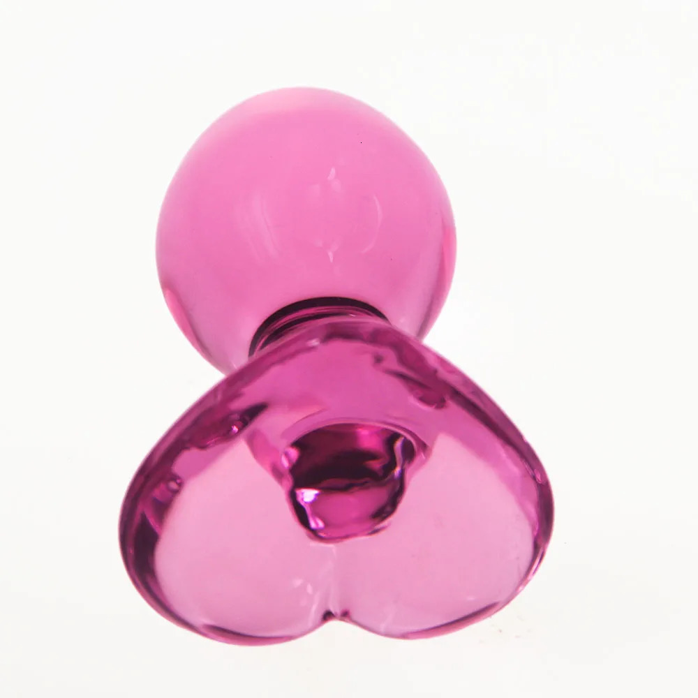 Cute Heart Glass Butt Plug Sex Toy Explore Ball Bullet Ass Masturbation Women Man Gay Stimulate Orgasmic Lesbian Anus Game 250227