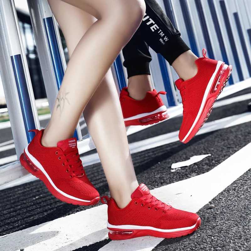 Hot Sale Womens Red Sneakers Big Size Running Shoes Breathable Walking Jogging Shoes Men Women Sport Sneaker womens sneakers Z250227