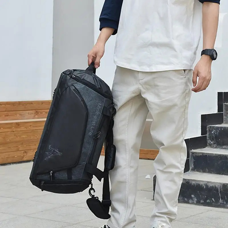 Ship from US Large Nylon Tote Bag Waterproof And AntiScratch Gym Duffle Sports With Seperate AntiOdor Shoe 250227FBB