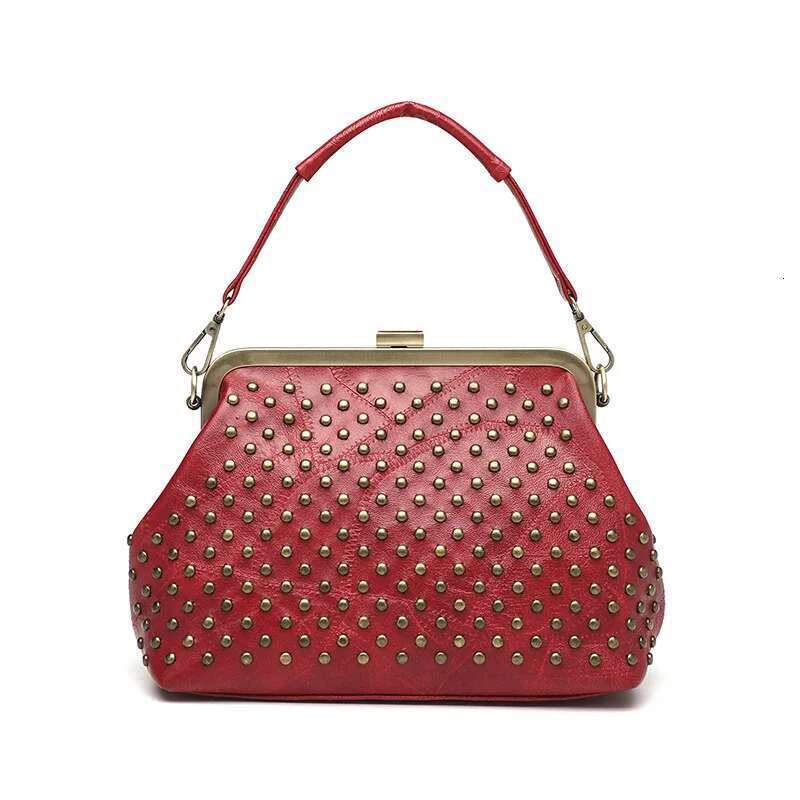 Women's Bags Annmouler Vintage Women Shoulder Bags Brand Designer Crossbody Large Capacity Shell Rivet Tote Bag Purses bolso muj