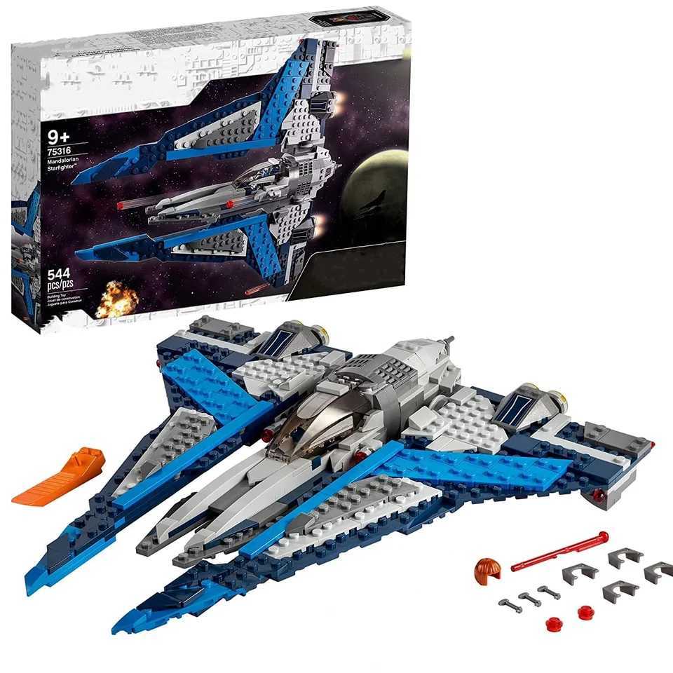 Cpatible Mandrian Starfighter 75316 Space Fighter Spaceship 544PCS with 3 Dolls Model Sets Building Blocks B Toys Kids Y250227