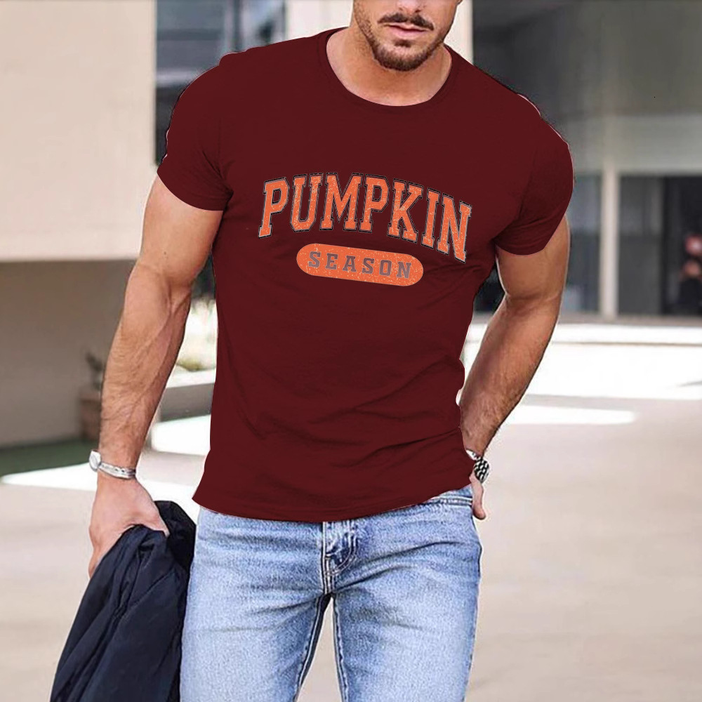 Designer 2025 Round Neck Printed T-shirt For Summer Pure Cotton Casual Short Sleeved Men's Top