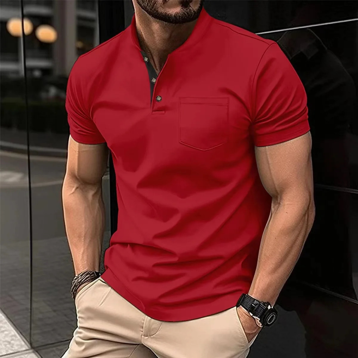 Mens Fashion Summer High Quality POLO Tshirt Sports Outdoor Casual Breathable lapel Short Sleeve Office Comfort TShirt 250226