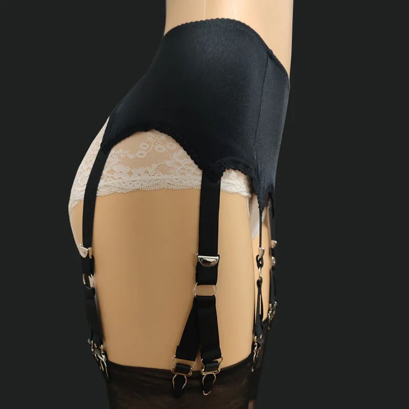 Vintage Suspender Belt Sexy Women Garter Belt with Lace Stockings Retro High Waist Suspender 6 Straps 12 Claws Lingerie Set 250227