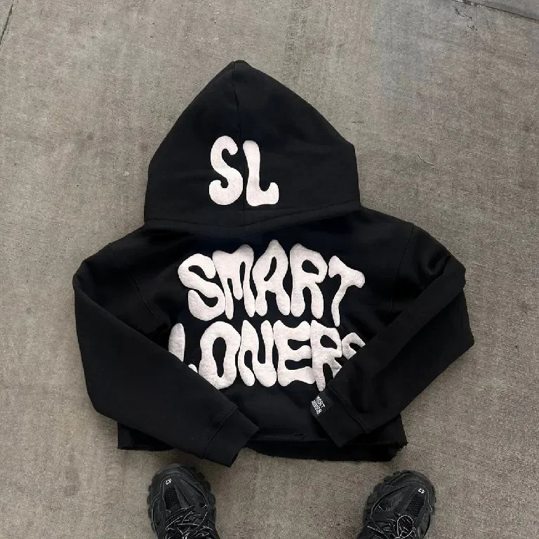 Smart Loners Hoodies Y2K Clothes Mens Womens Harajuku Gothic Hip Hop Graphic Print Oversized Sweatshirts Pullover Hoodie 250226