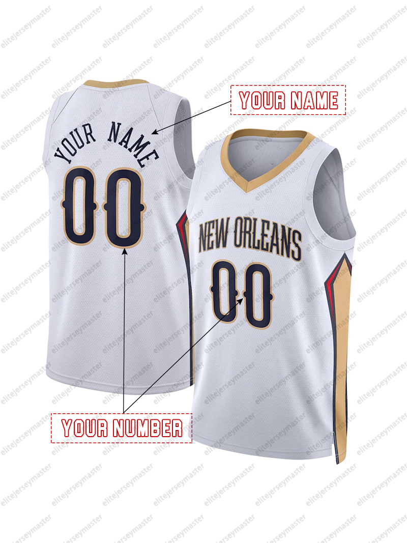 McCollum Herbert Jones Custom Basketball Jersey Williamson Alvarado Murray Personalized Customized Jerseys Custom Any Number Name 333