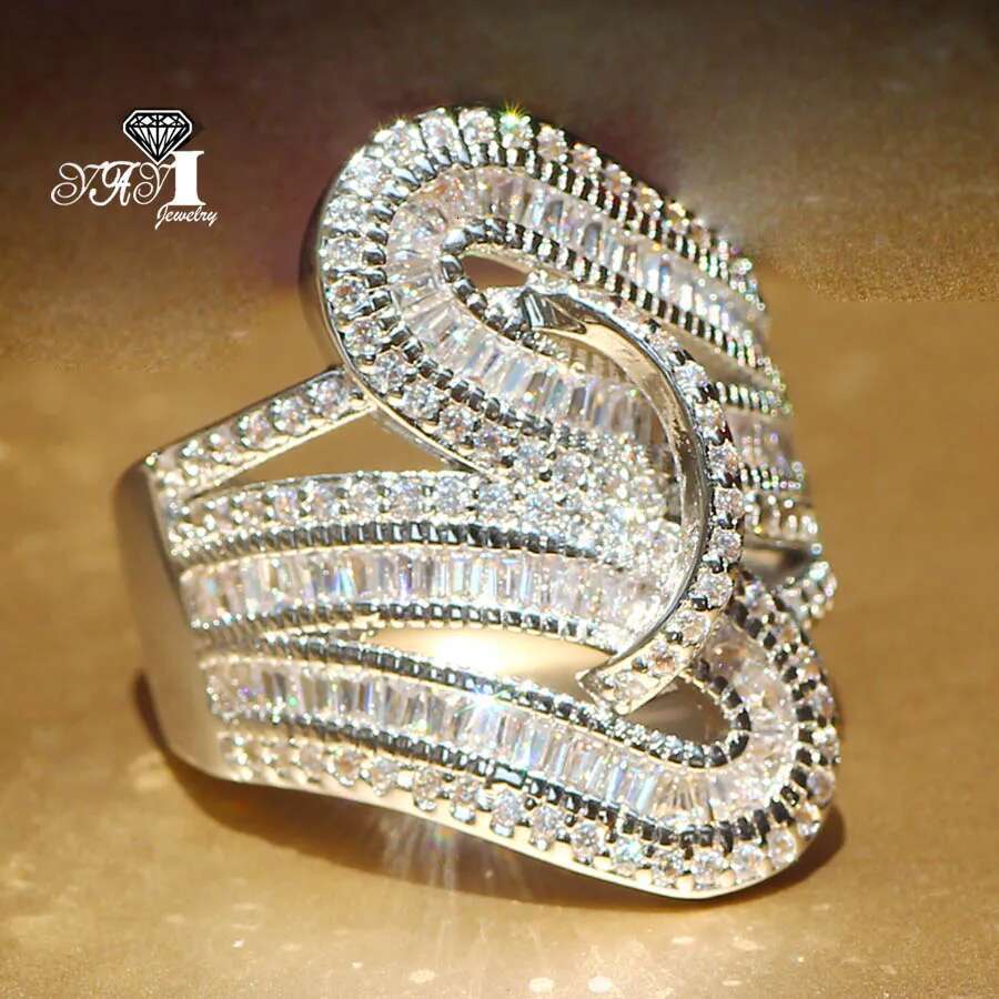 YaYI Fine Jewelry Top Quality Gemstones Moissanite Cubic Zirconia Sier Color Engagement Wedding Party Rings Gifts