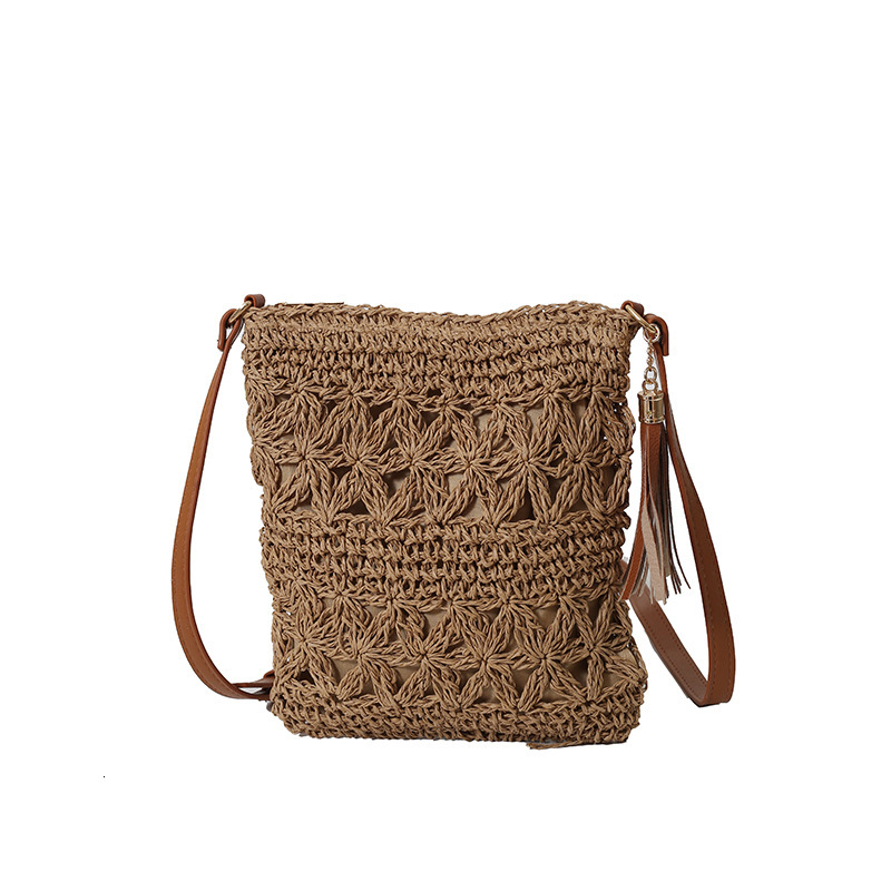 2025 new summer mobile phone crossbody beach vacation, one shoulder bucket, grass bag, woven small bag for women #swissmilitary
