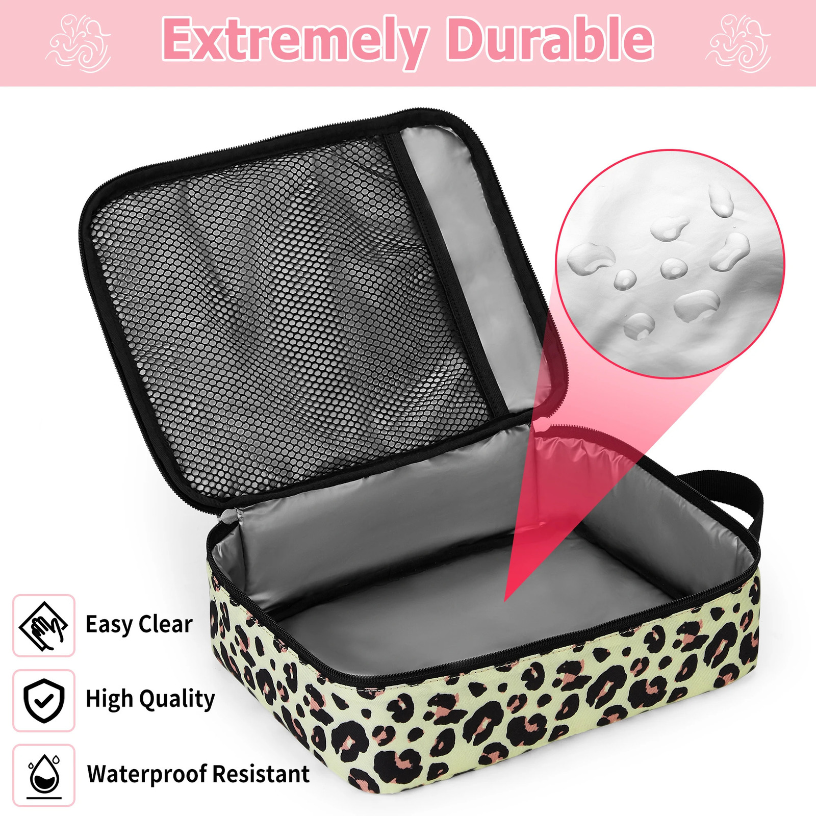 Ship from US Cooler BagFront Zipper Pocket and Dual Large Mesh Side PocketsLunch Organizer Box 250227FBB