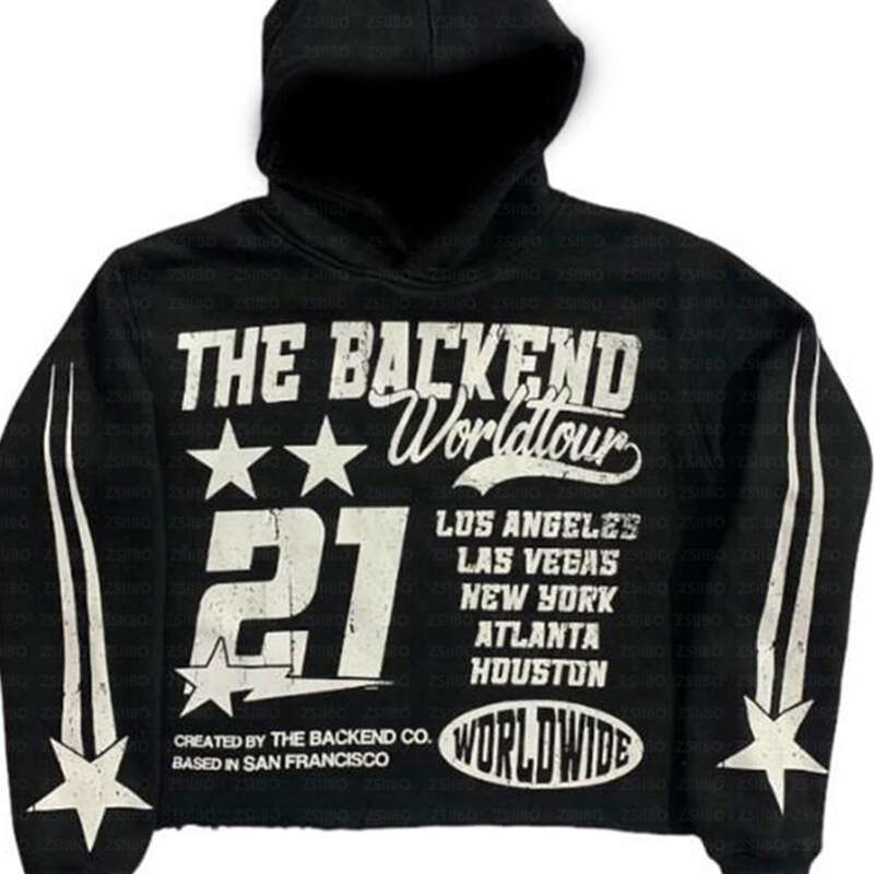 American high street hoodie, niche letter printed top, autumn loose and warm couple hoodie