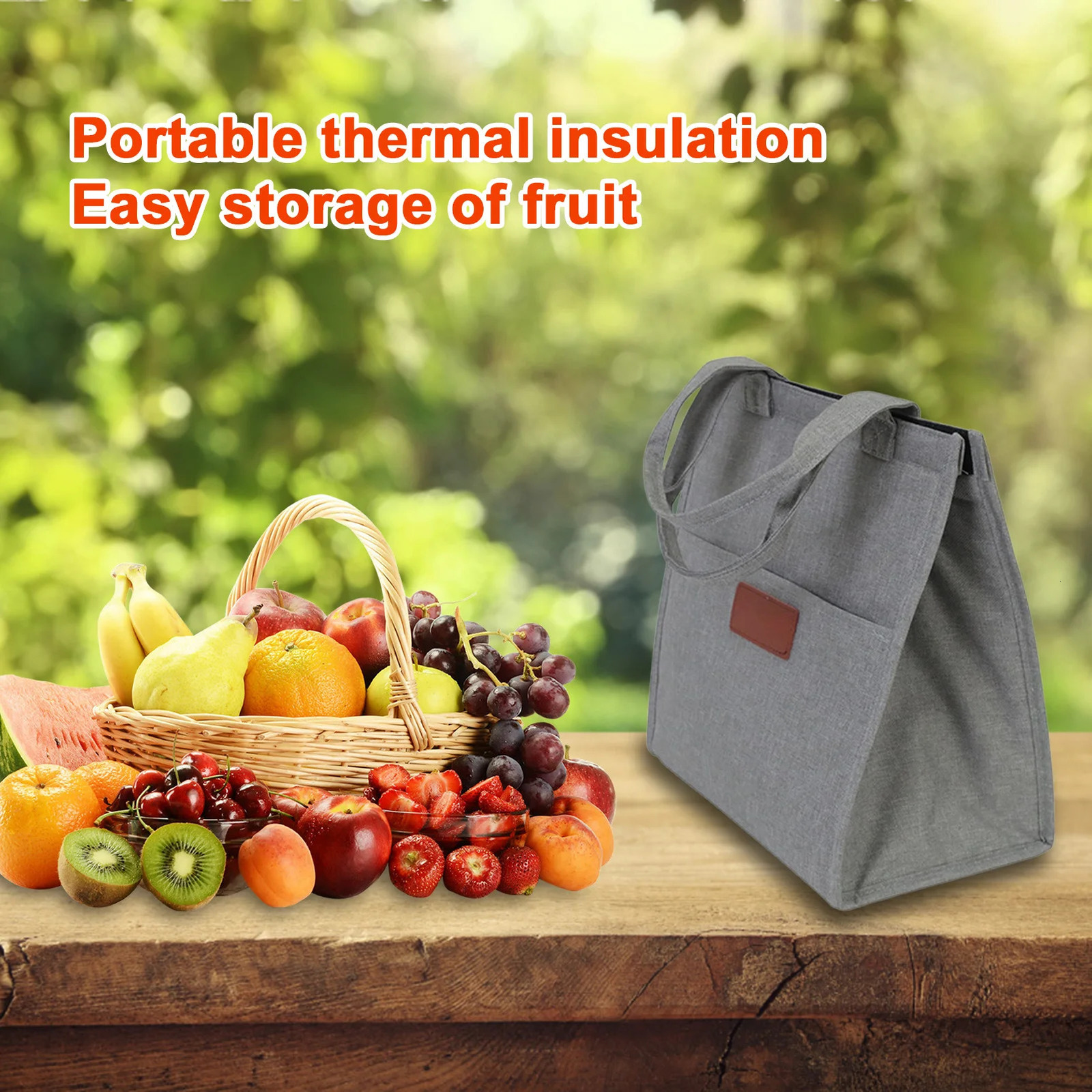 Ship from US Large Lunch Bag Insulated Bags High Heat Resistance Food Delivery Long Holding Time Waterproof Oxford 250227FBB