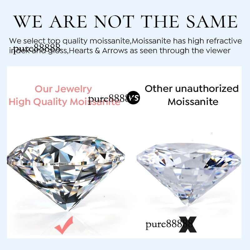 KNB 1.4ct D Color Moissanite Dia Ring for Women Real Sterg Sliver Wedding Engagement Eternity Band Jewelry New