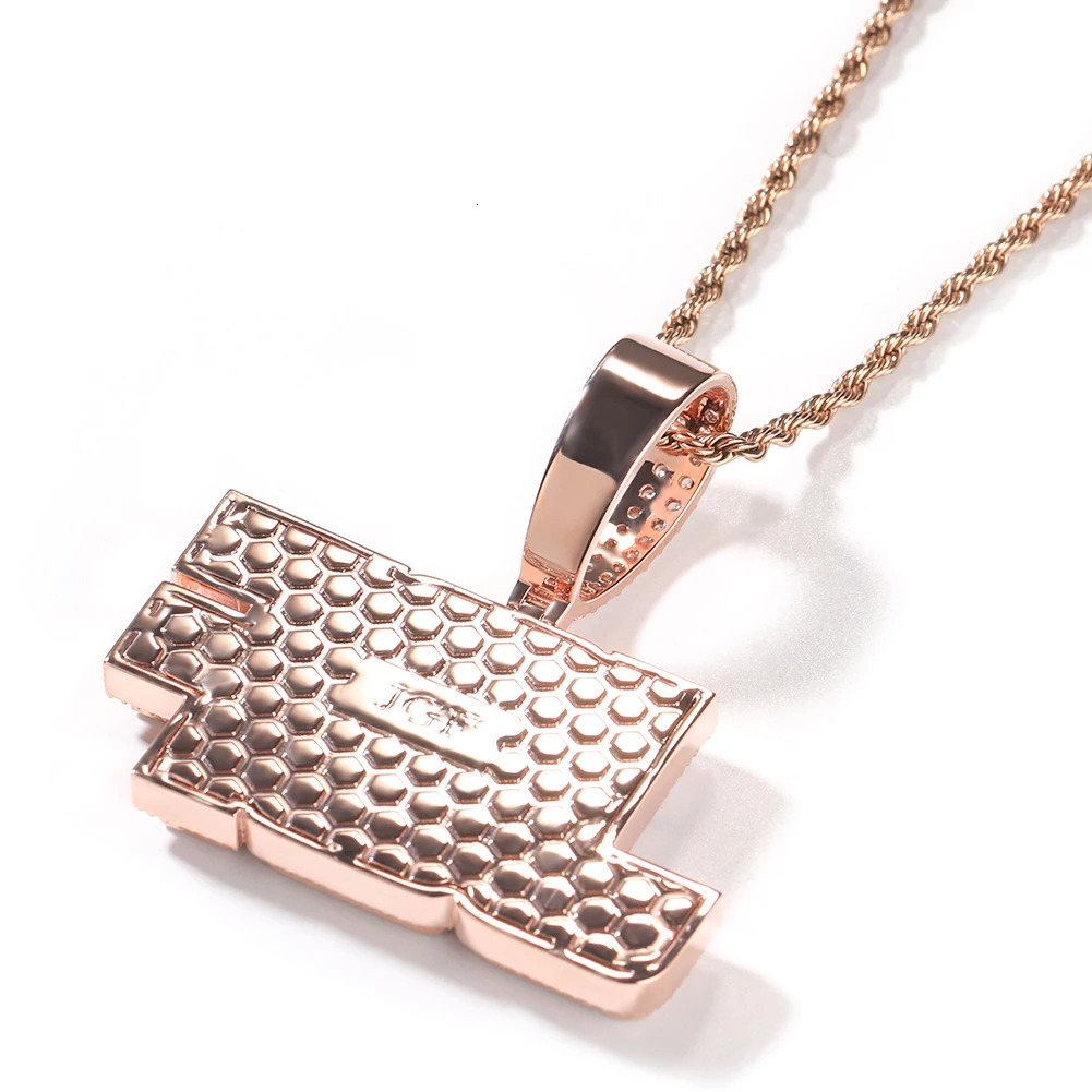 THE BLING KING Custom Double Layer Initial Letters Pendant Necklace Micro Paved Out 5A Cubic Zirconia Chain Hiphop Jewelry 250227
