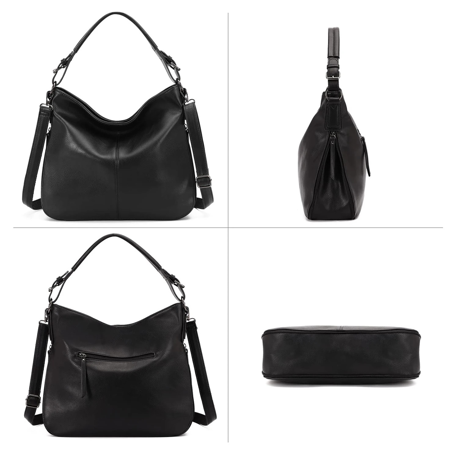 Ship from US KL928 womens large wallet PU leather shoulder bag cross body homeless handbag adjustable strap 250227FBB
