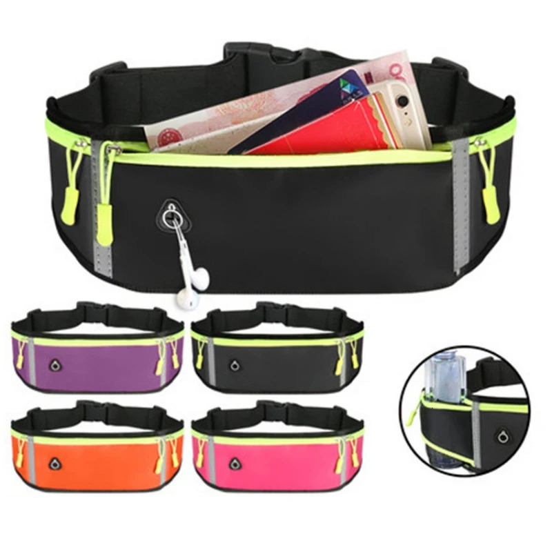 Ship from US Fashion Waist Packs Belt Bag Adjustable Strap Waterproof For Women Men Water Bottle Side Pocket Running Travel Hiking 250227FBB