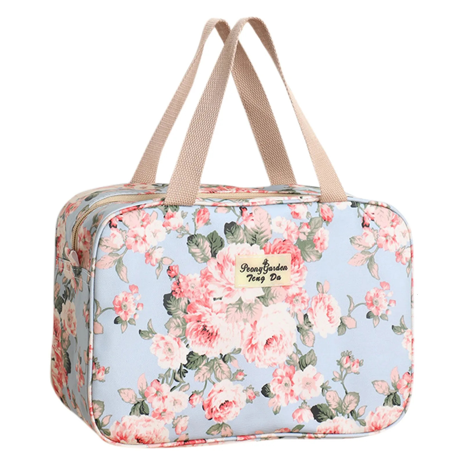Ship from US Large Leather Tote Full Size Toiletry Bag Women Cosmetic Travel Makeup Organizer For Work 250227FBB