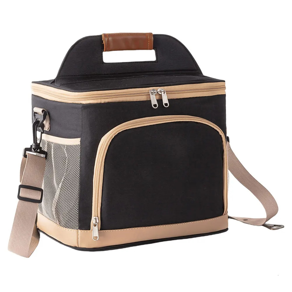 Ship from US Lunch Picnic Bag with Strap Cooling Leakproof Portable Cooler Box Insulation for Camping Outdoor Activities 250227FBB