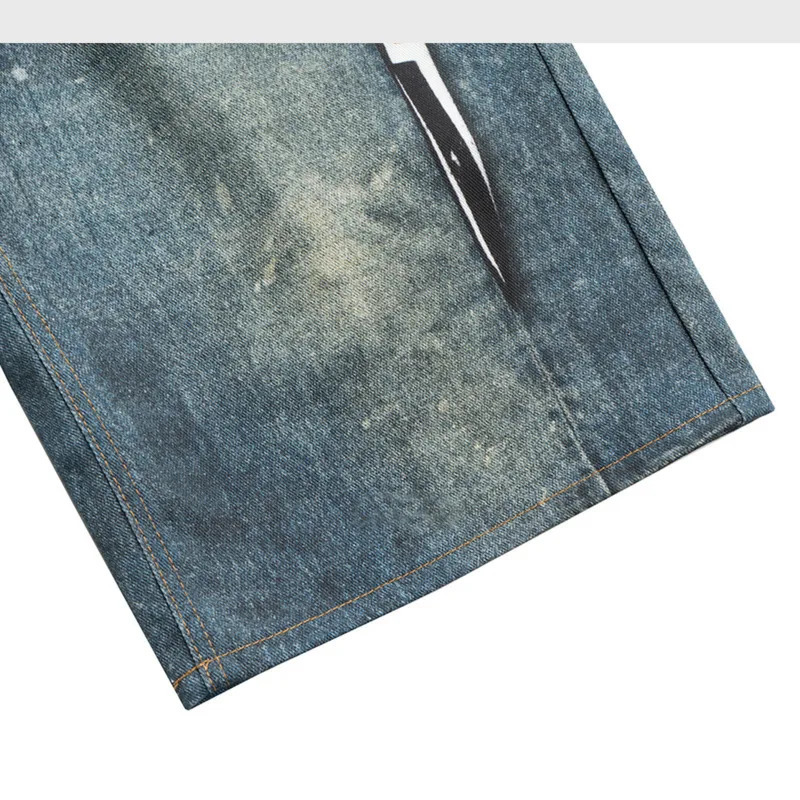 PFNW Distressed Vintage Pants High Street Mens and Womens 3D Scissor Printed Denim Shorts 28W6062 250226