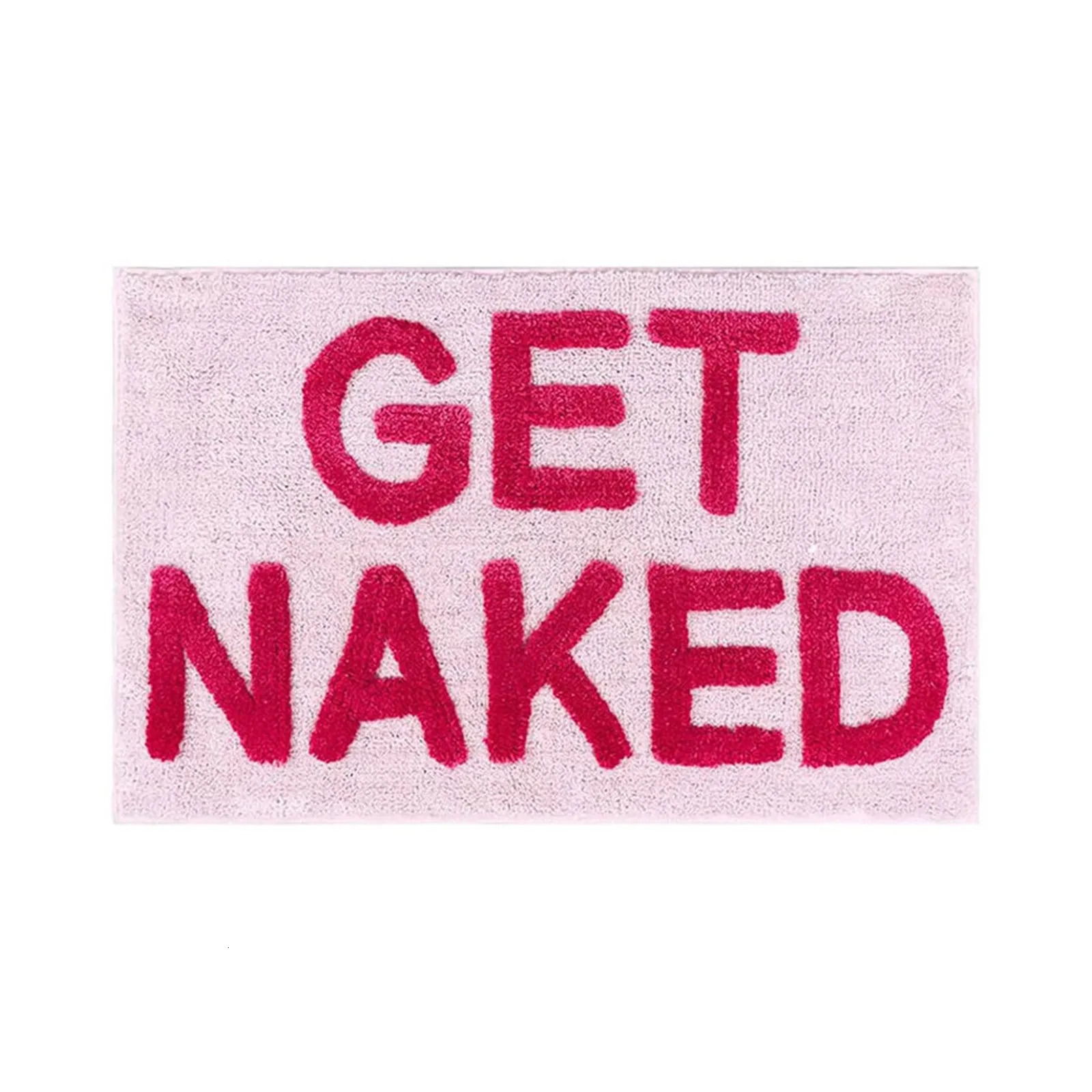 Pink Get Naked Tufted Rug Bathroom Rug Cute Bathtub Mat Entrance Doormat Living Room Apartment Decor Soft Tufted Carpet 250222