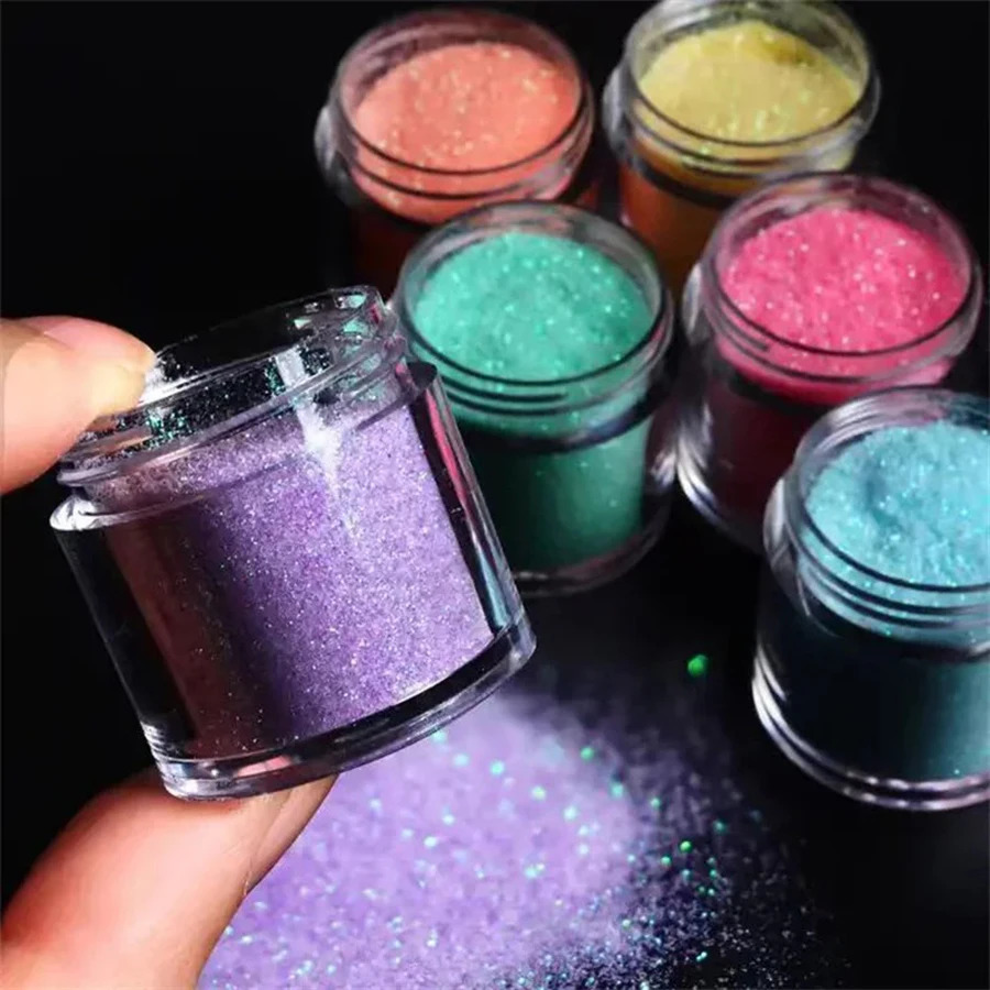 12Colors 10ML Shiny Nail Glitter Powder Sequins Powder For Nail Art Decoration Gradient Nail Powder Nail Art Decoration 250227