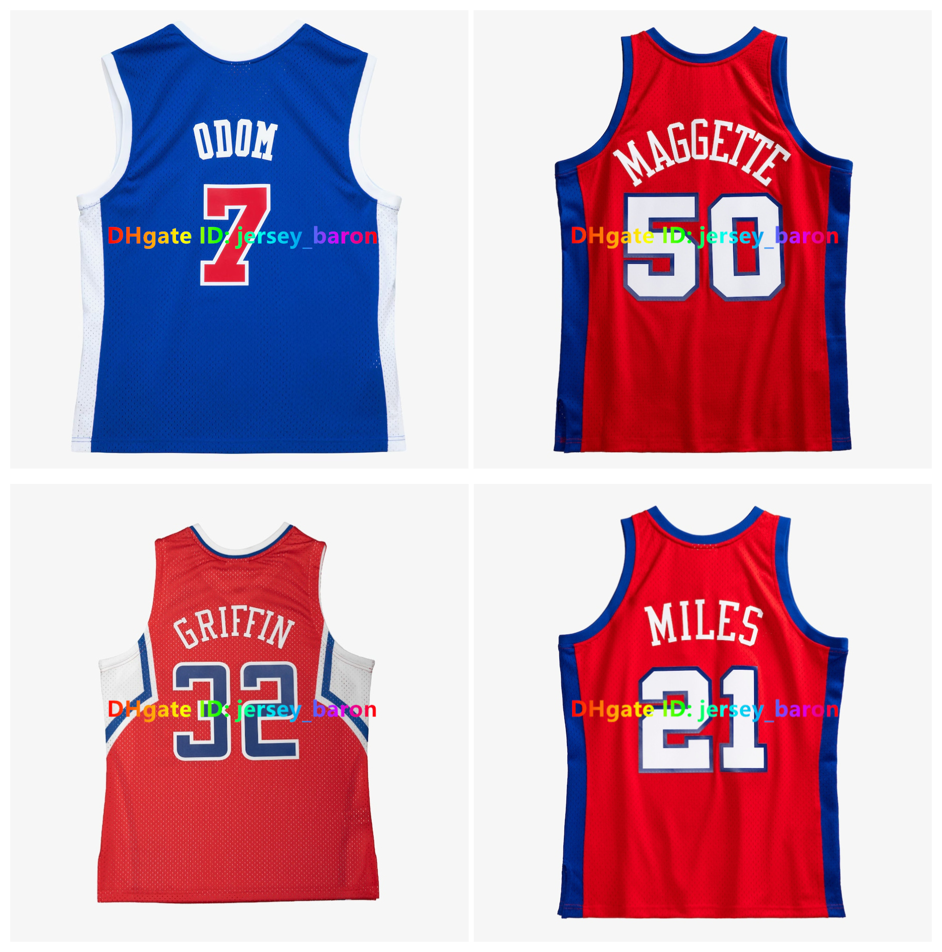 Darius Miles Clipper Throwback Basketball Jerseys Blake Griffin Elton Brand basket maillot Jamal Crawford Lamar Odom Quentin Richardson Corey Maggette Size S-3XL