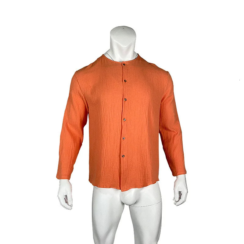 Selling Simple and Comfortable Pure Cotton Shirt in Europe and America Mens Fashionable and Casual Loose Shirt 250224