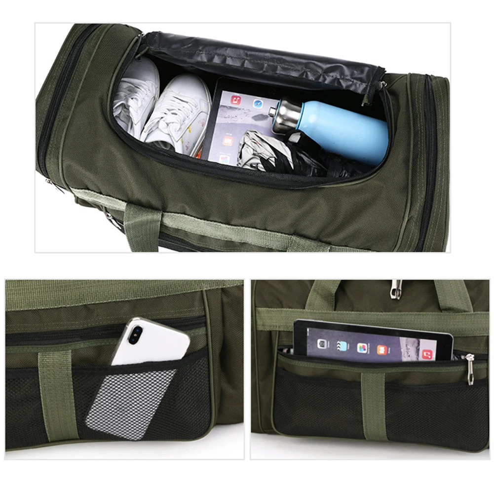 Ship from US Nylon Travel Duffel Bag Large Capacity Handbag Portable Outdoor Gym Luggage Multifunctional Waterproof Sports Fitness Bags 250227FBB
