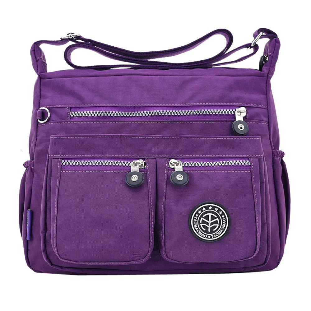 Ship from US Nylon Shoulder Bag For Women Fashion Solid Color Waterproof Crossbody Female Travel Handbag Large Capacity 250227FBB