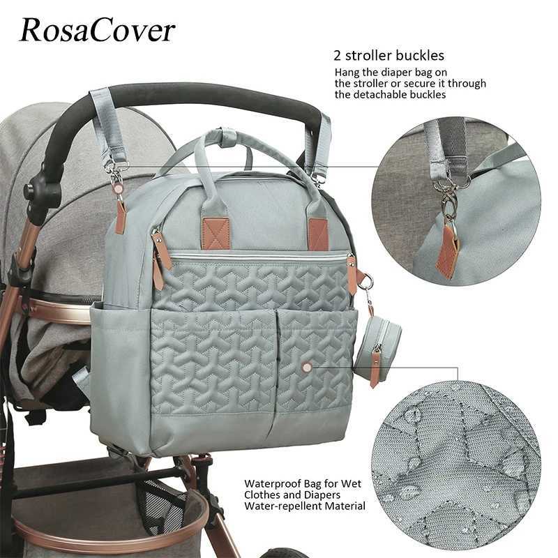 Diaper Bags Fashionable new baby diaper bag backpack multifunctional diaper bag organizer with hot milk bottle bag baby bag Y2502278DEH