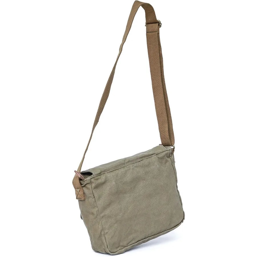 Ship from US Canvas Messenger Bag Vintage Crossbody Shoulder Military Satchel 250227FBB