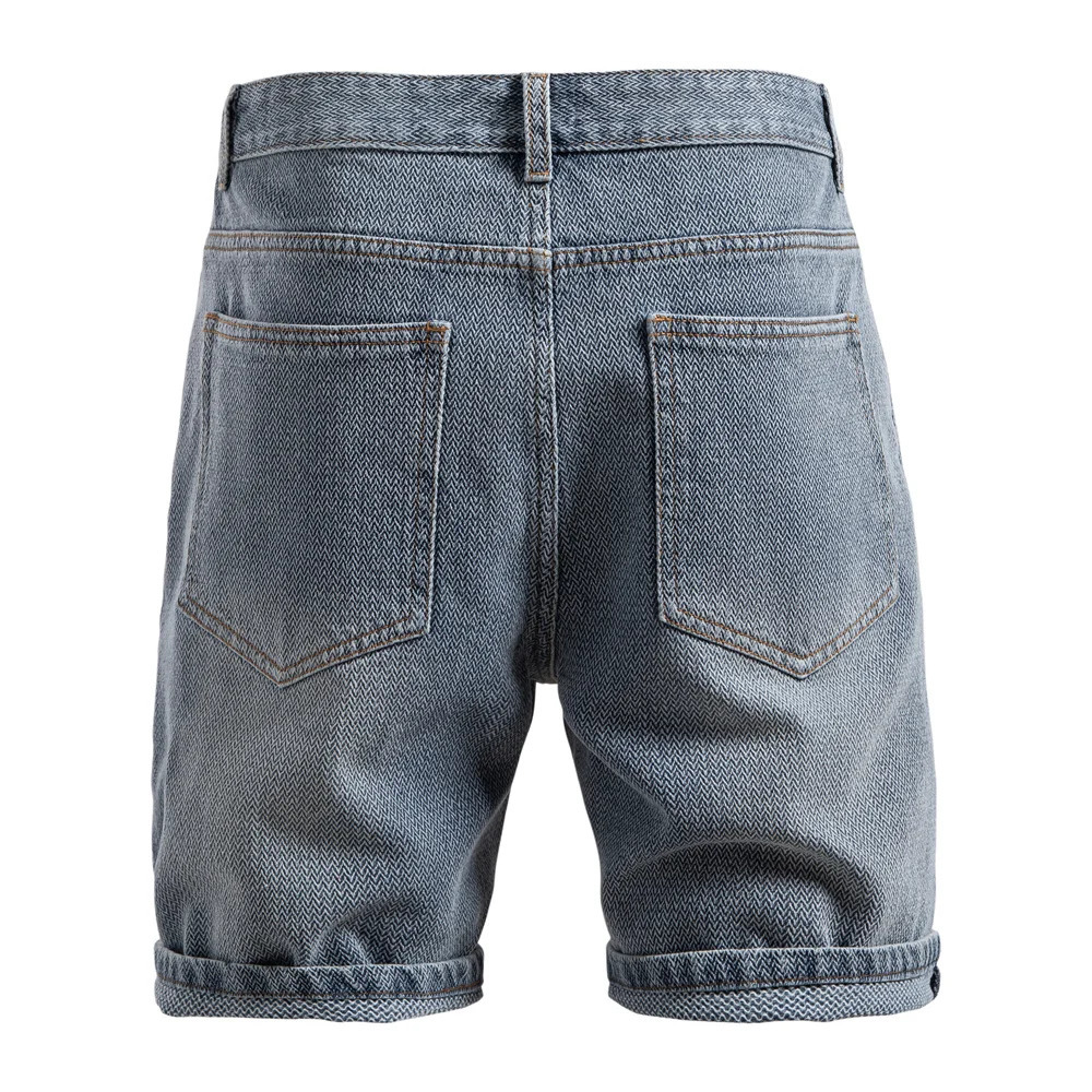 AIOPESON Summer Retro Casual Denim Shorts For Men Slim Fit Vintage Cotton Blend Comfortable Stylish Mens 250226